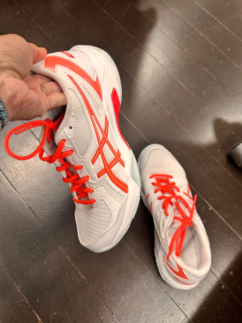 White and clearance orange asics
