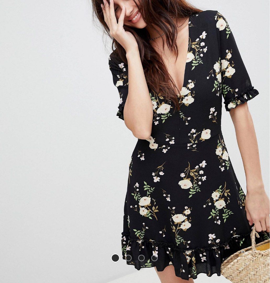 Asos parisian floral dress discount