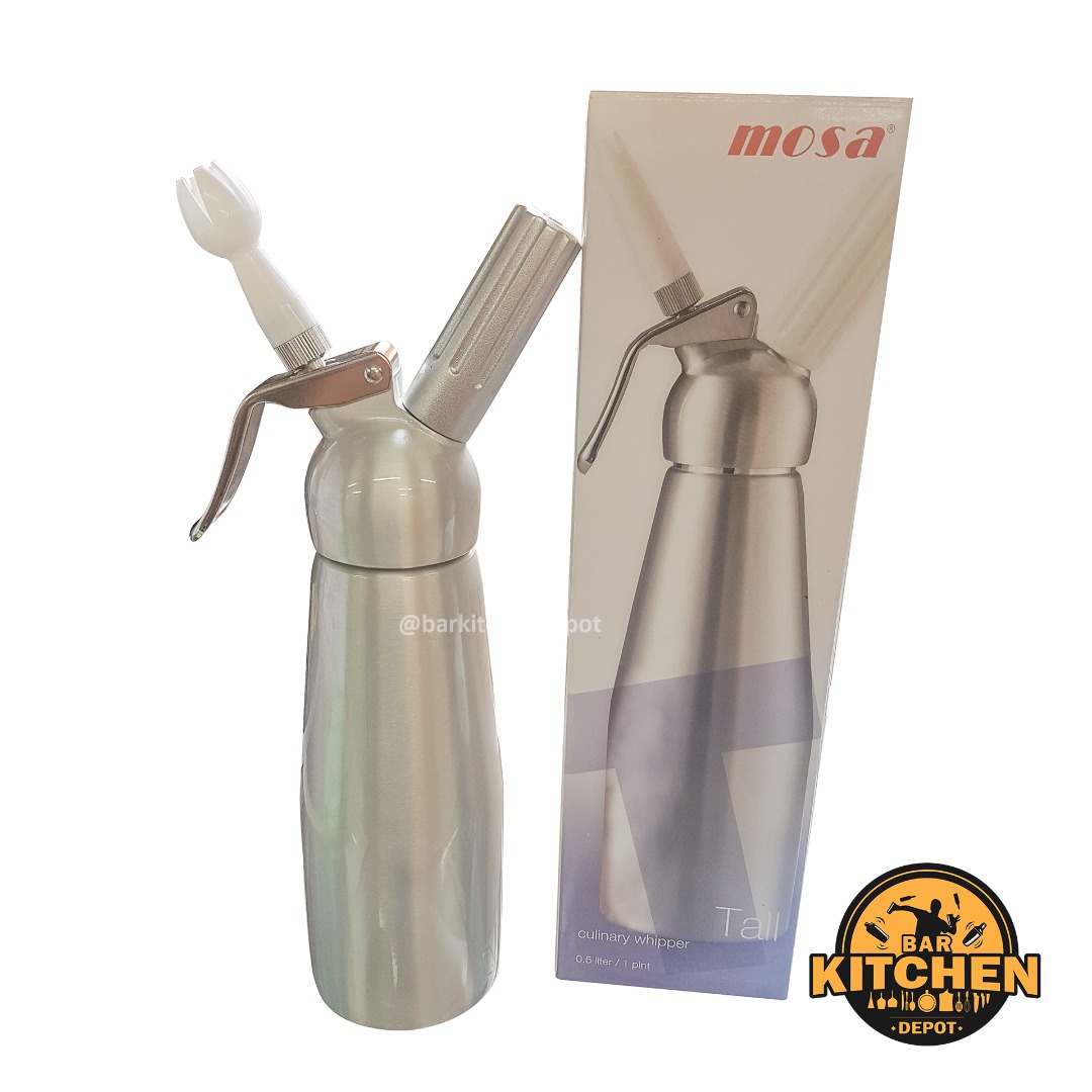 Authentic Mosa All Aluminum Whip Cream Dispenser Whipper 500mlHigh