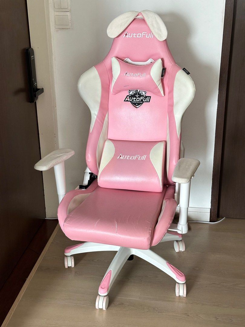 Autofull gaming chair shop pink