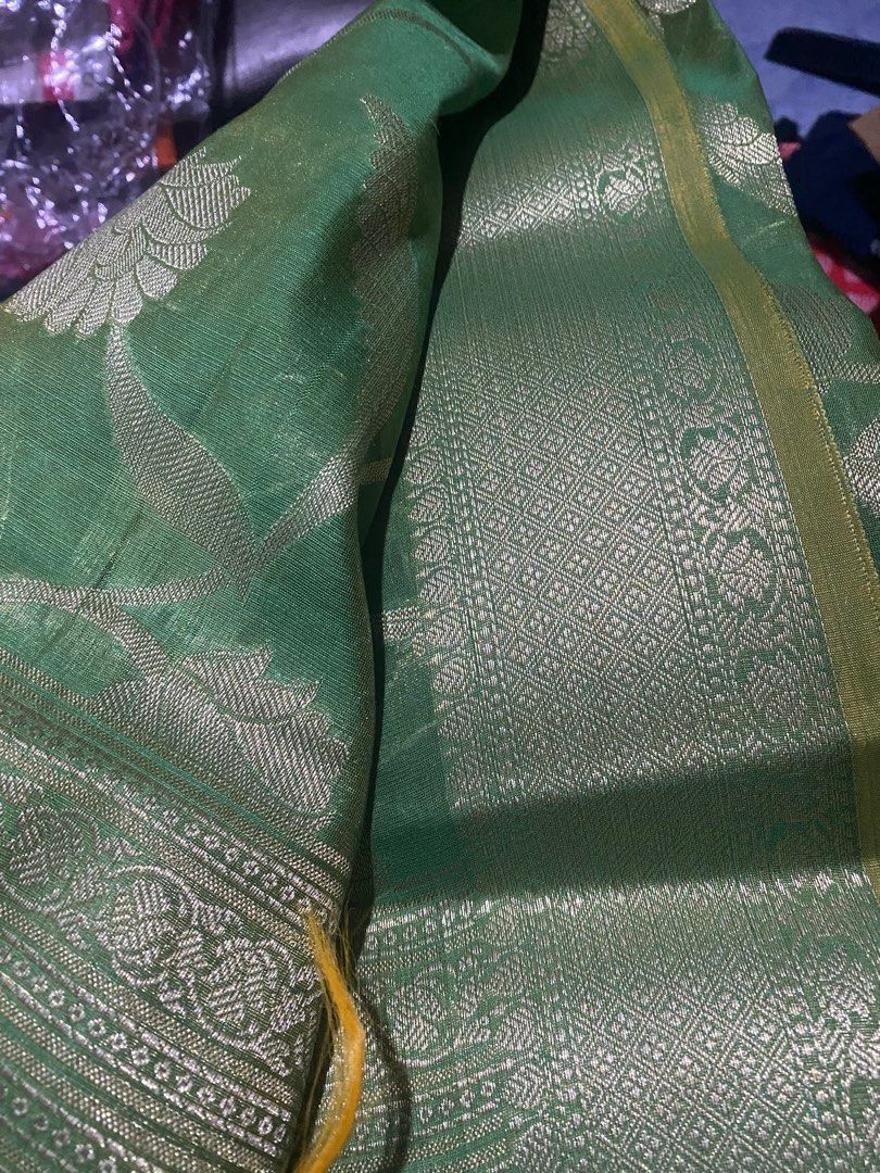 banarasi shawl green