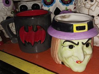 Batman Bat Mug RARE & Witch Mug (Ceramic)
