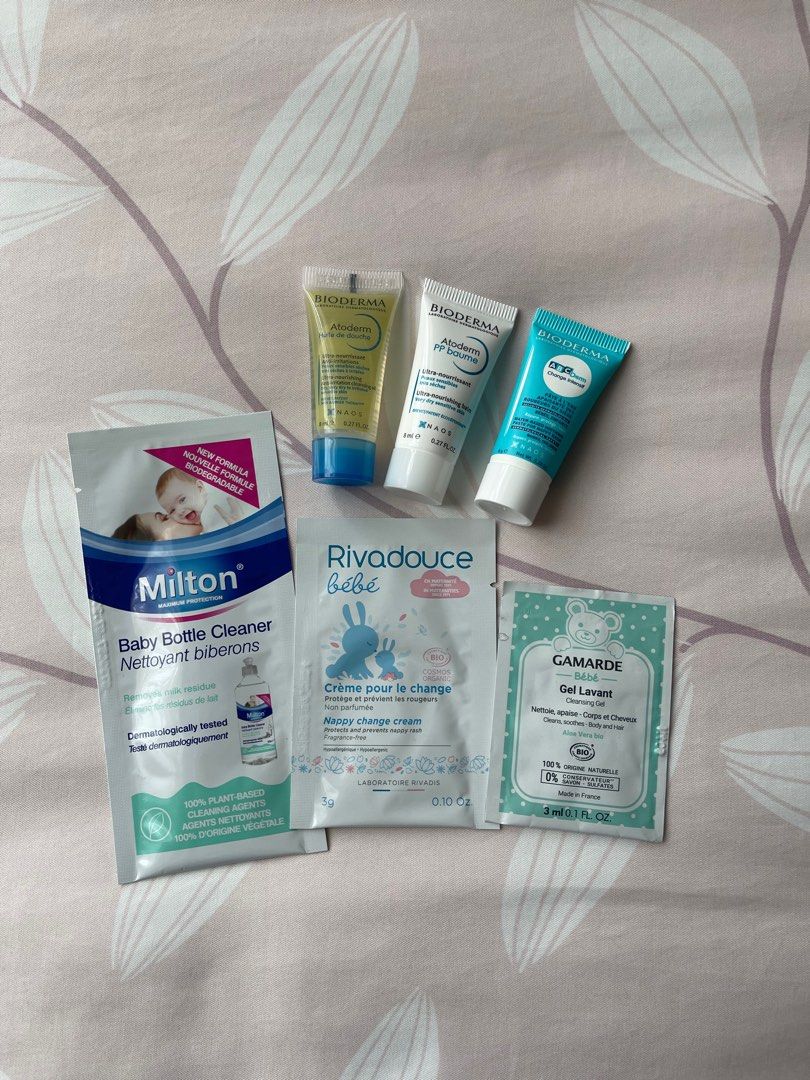 Bioderma baby samples travel size bottles