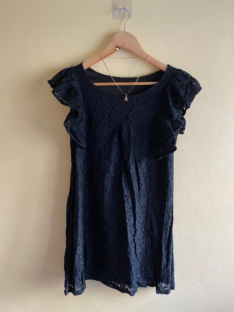 Black eyelet dress, Women's Fashion, Dresses & Sets, Dresses on Carousell