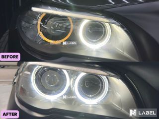BMW F10 - New Headlight Lens Cover + DRL Replacement