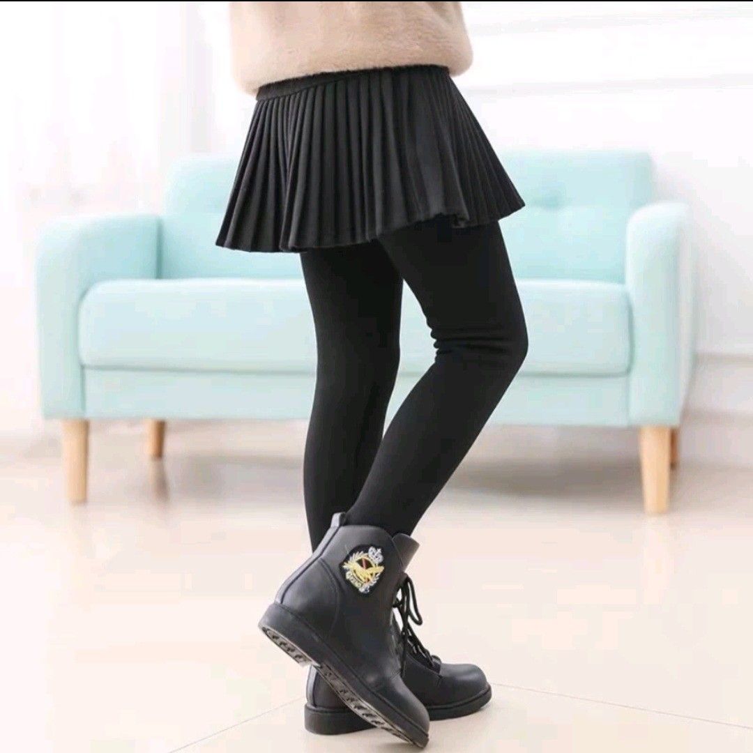 Girls fleece lined leggins top