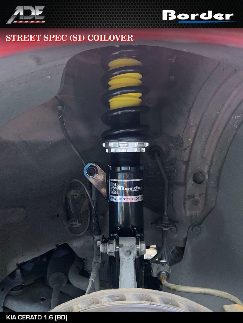 BORDER STREET SPEC (S1) COILOVER ON KIA CERATO 1.6 (BD), Car ...