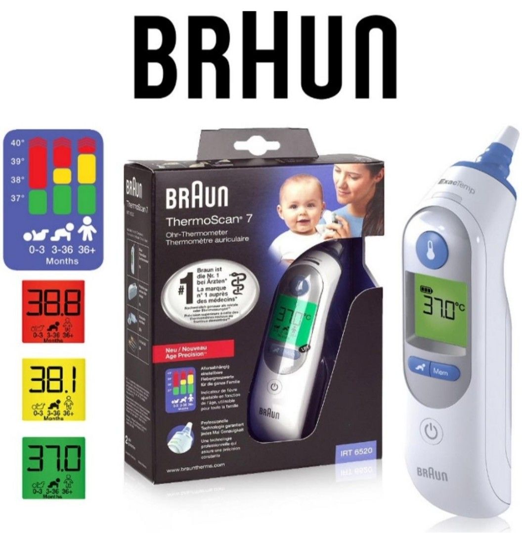 Braun Ear Thermometer Thermoscan 7 IRT 6520, Health & Nutrition