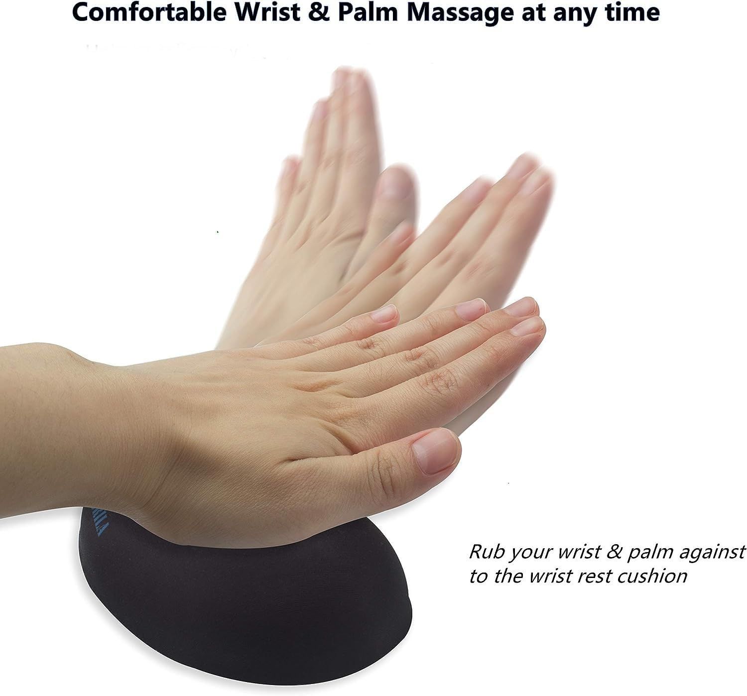 BRILA Ergonomic Memory Foam Mouse Wrist Rest Support Pad Cushion for