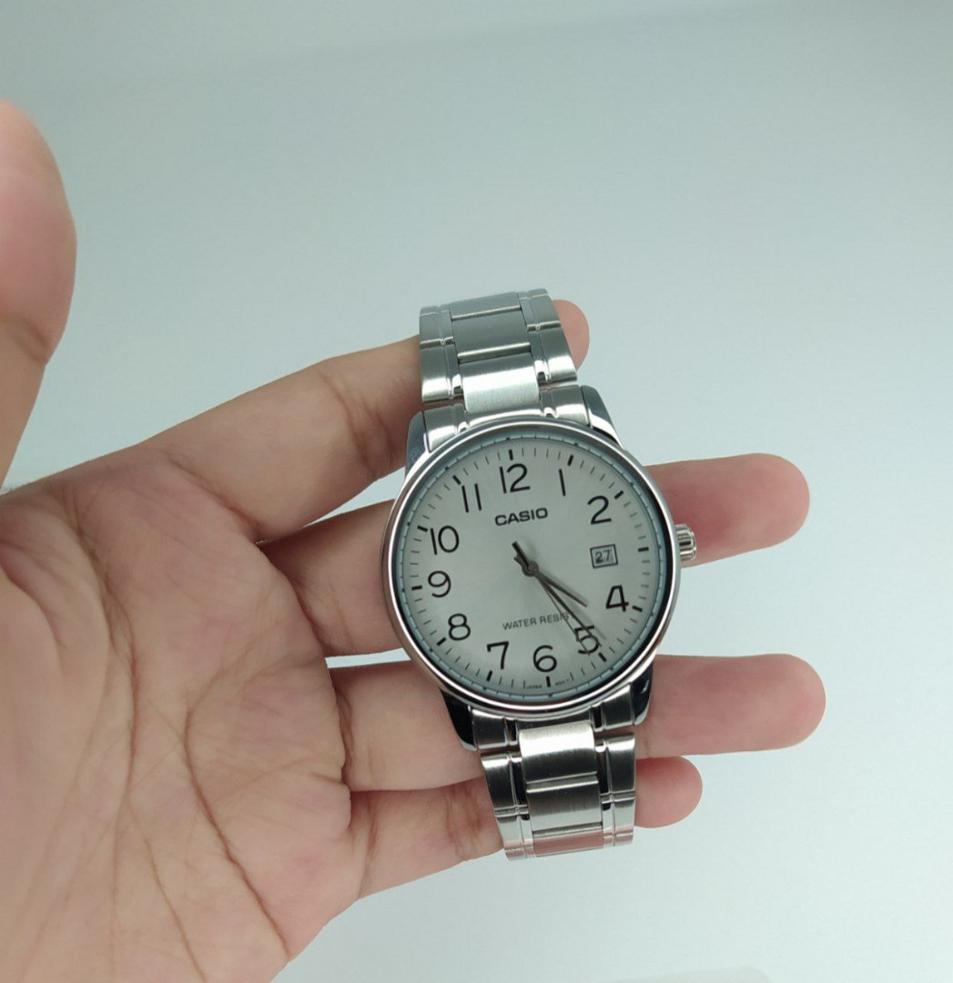 CASIO COLLECTION Mod. MINIMAL. LEATHER - SILVER