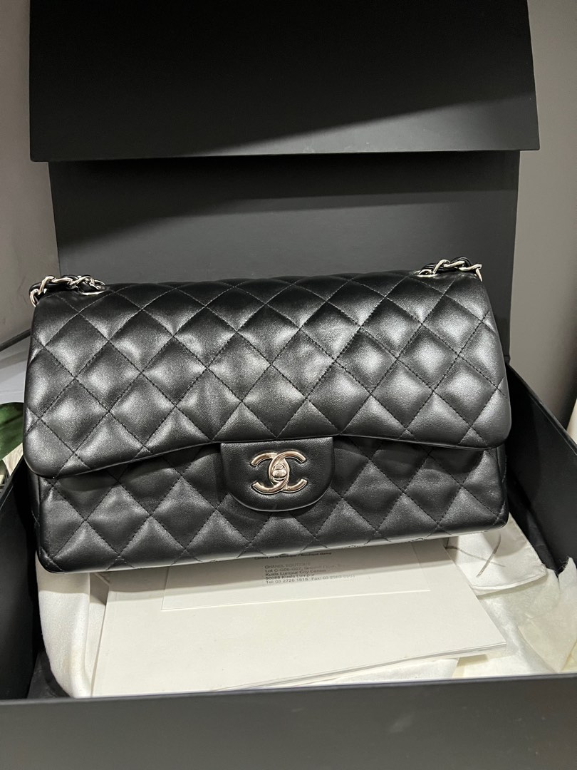 Chanel Jumbo Double silver Hardware, Luxury, Bags & Wallets on Carousell