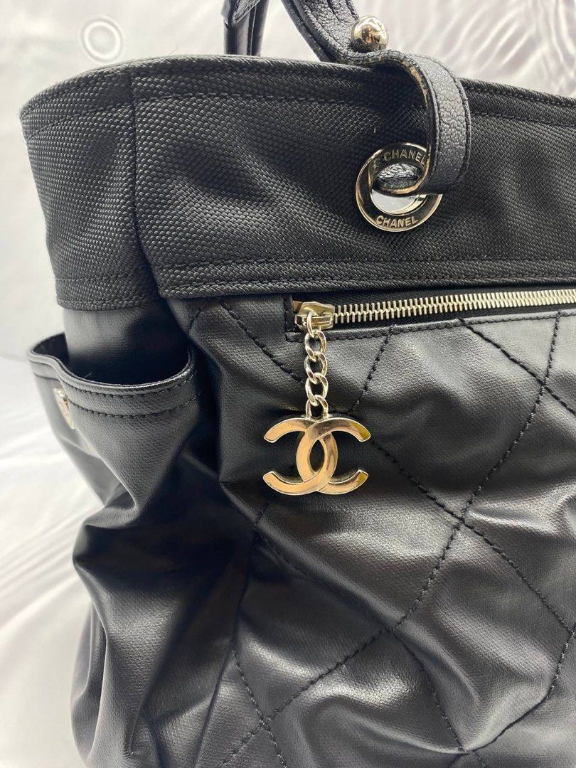 CHANEL PARIS BIARRITZ TOTE GM IN BLACK, Luxury, Bags & Wallets on Carousell