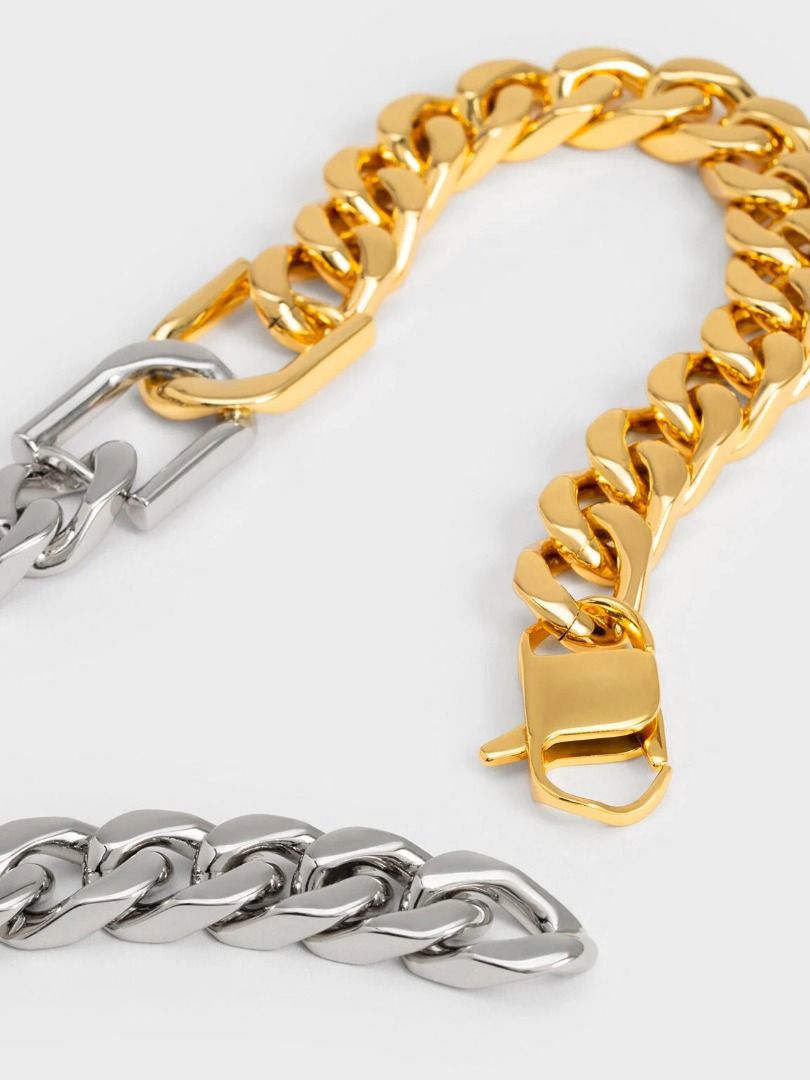Silver Gabine Chain-Link Bracelet - CHARLES & KEITH TH