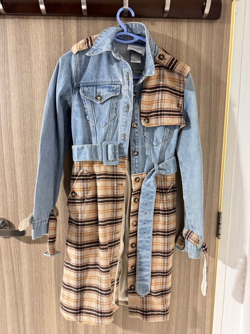 Checked denim new arrivals jacket