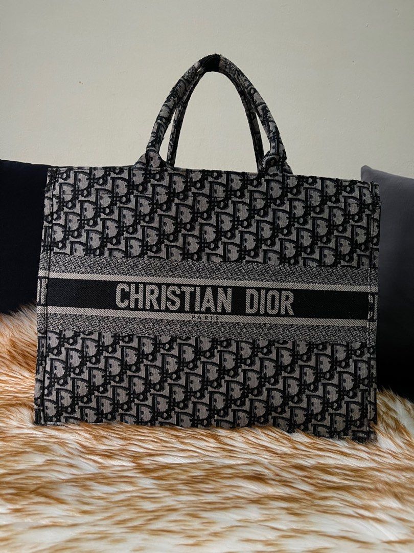 Christian dior fabric tote hotsell