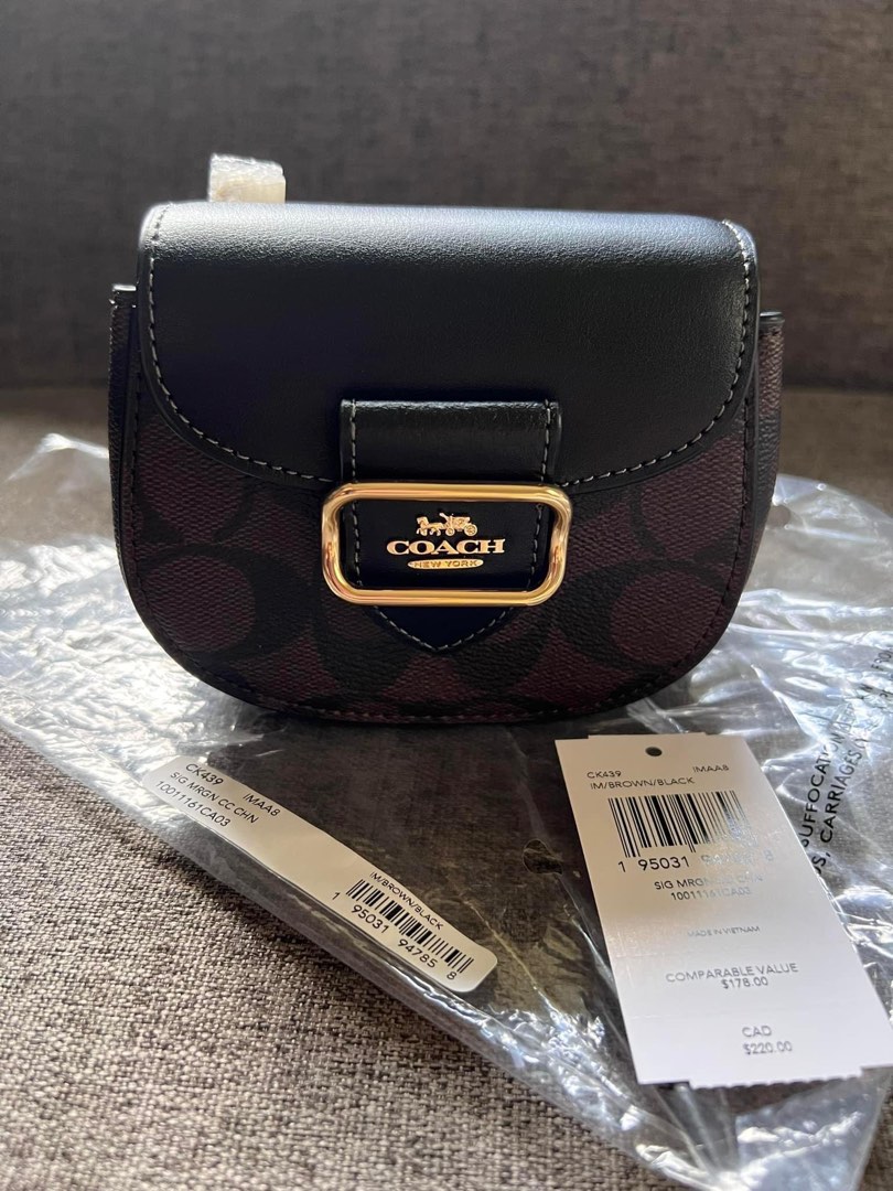 Coach Morgan Card Case on a chain, Luxury, Bags & Wallets on Carousell