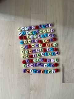 litthing 1200 pieces a-z letter beads 6mm cube sorted alphabet