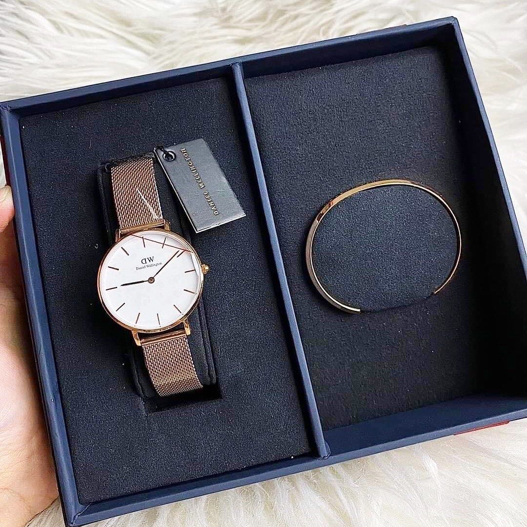 Daniel wellington watch cuff set store