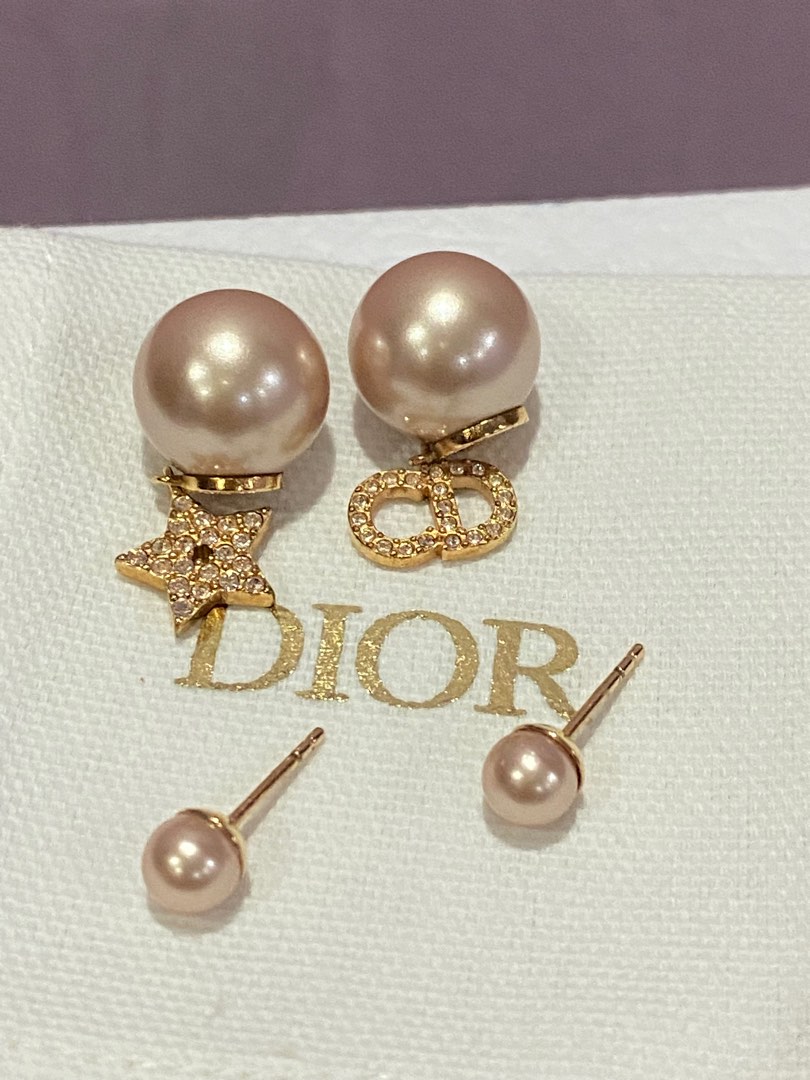 Christian dior cheap earrings pearl