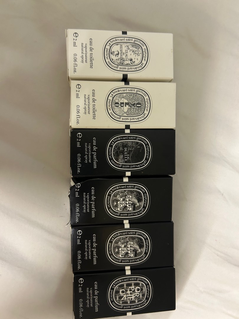 Diptyque sample kits X 6, Beauty & Personal Care, Fragrance