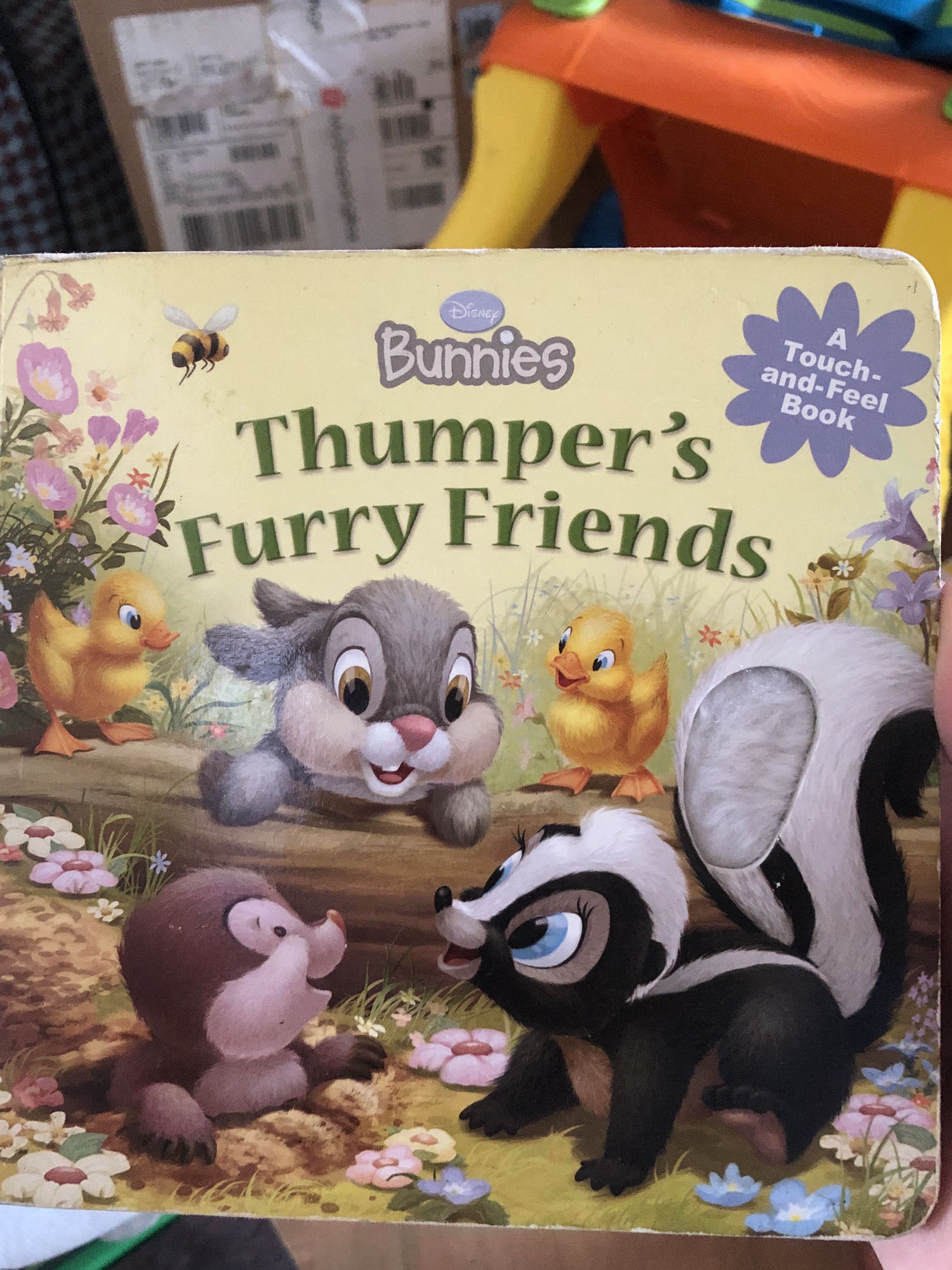 Disney Bunnies Thumper s Furry Friend Touch and Feel board book