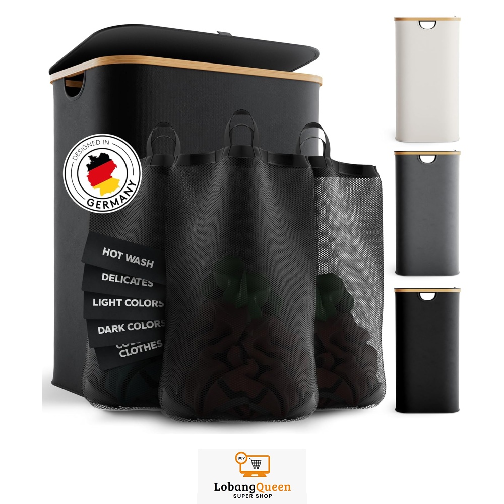EDELFELD Laundry Hamper with Lid [150L] Collapsible Laundry Basket