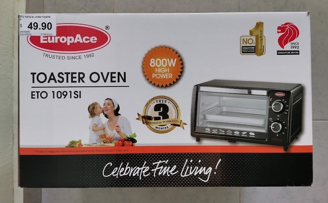 EuropAce 9L Toaster Oven Sona Philips Midea Toshiba Powerpac