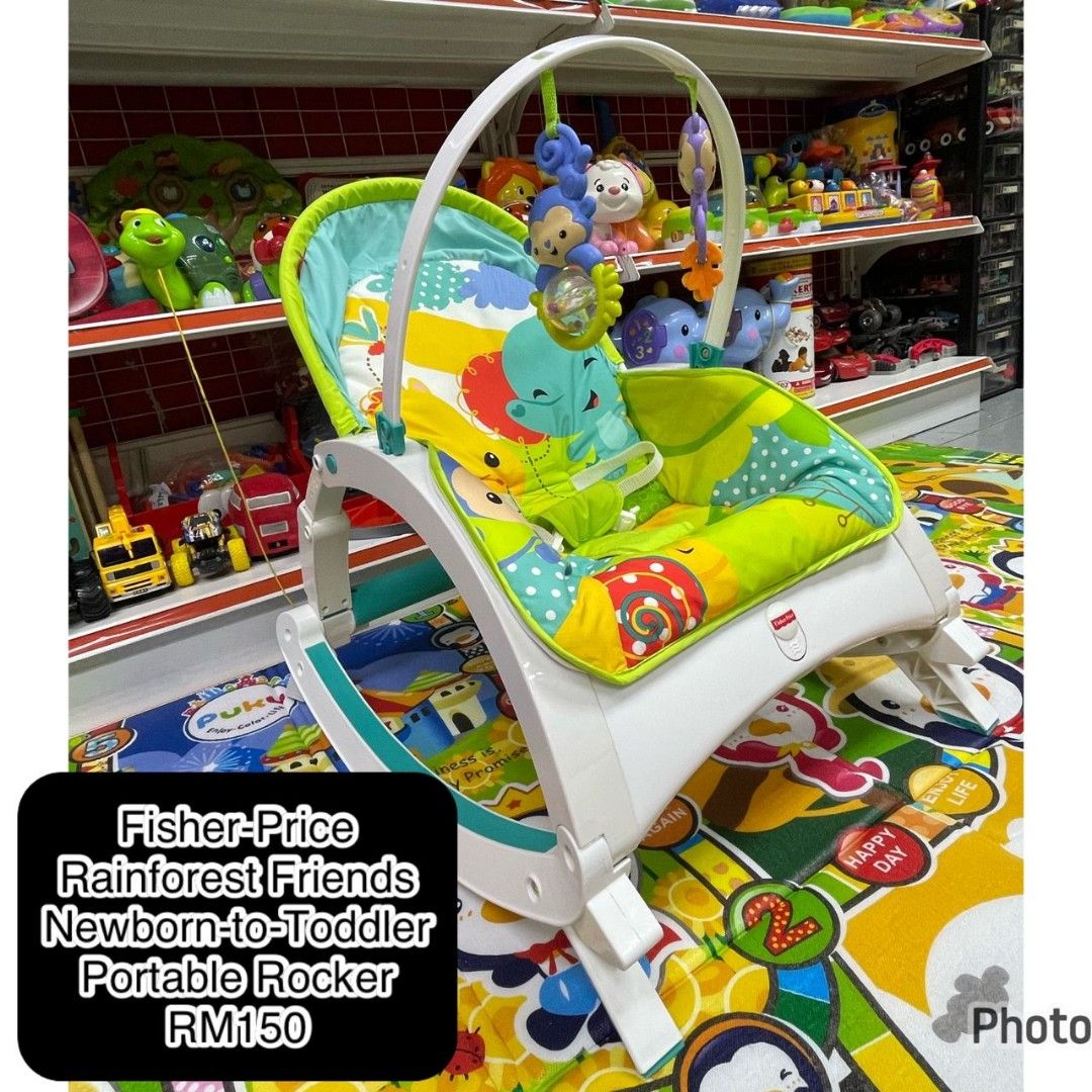 Fisher price rainforest friends newborn to toddler portable rocker hotsell