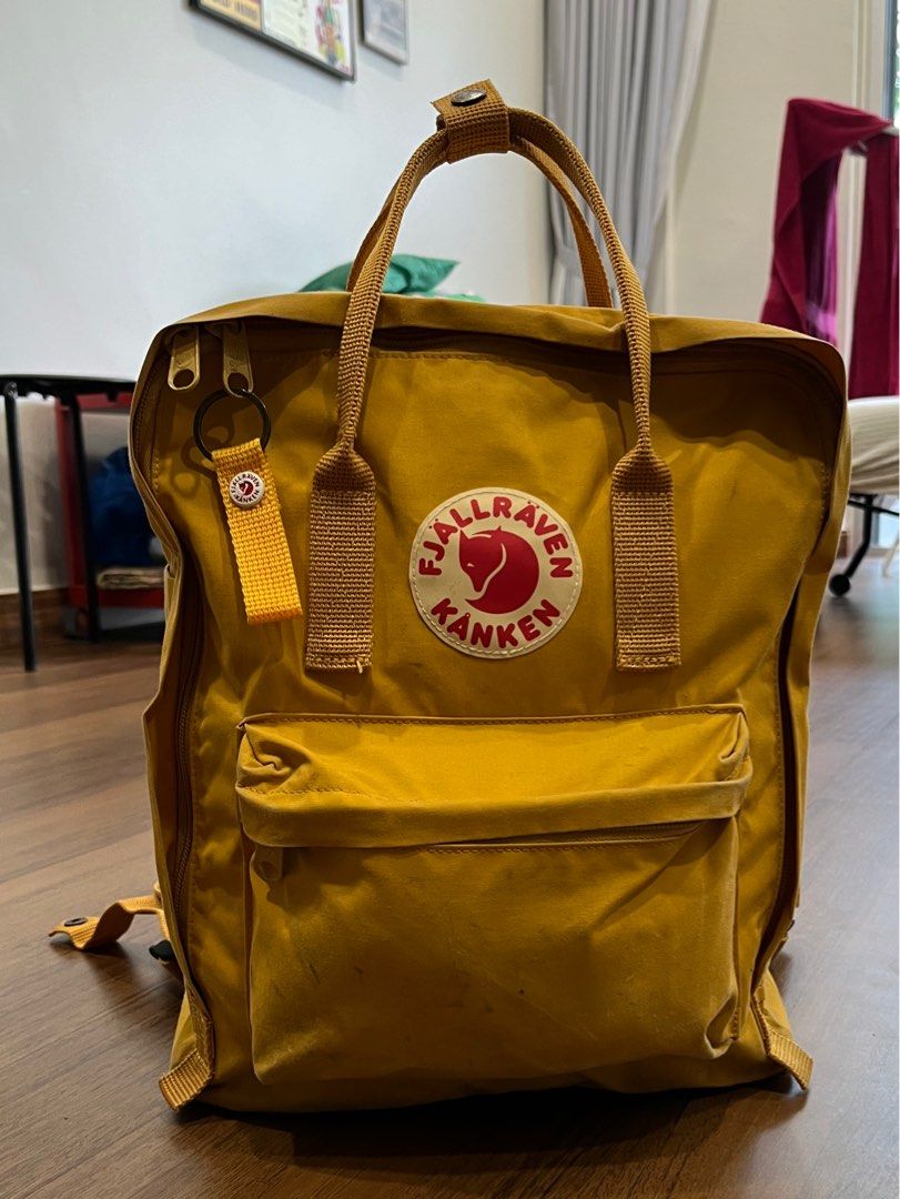 Fjallraven kanken clearance yellow big backpack