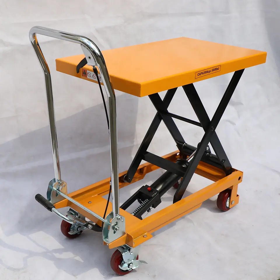 Foot pump manual scissor lift table, Commercial & Industrial ...