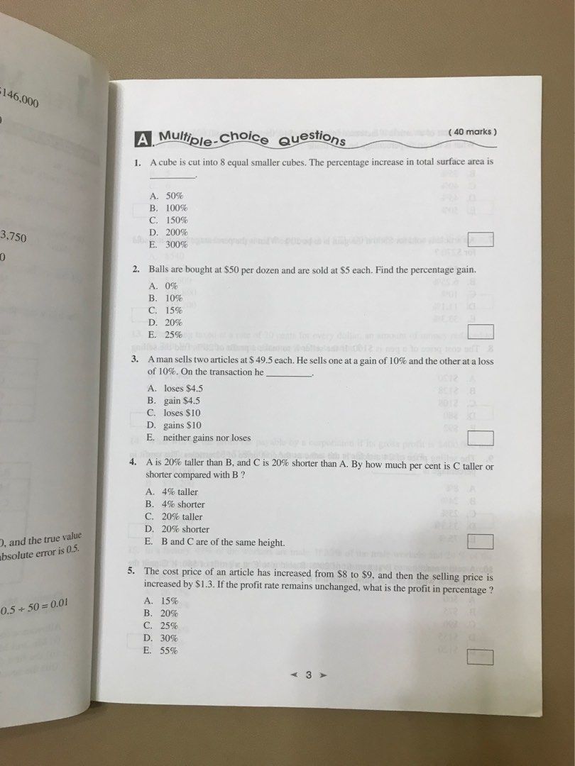 Form 3 math exercise, 興趣及遊戲, 書本 & 文具, 教科書 - Carousell