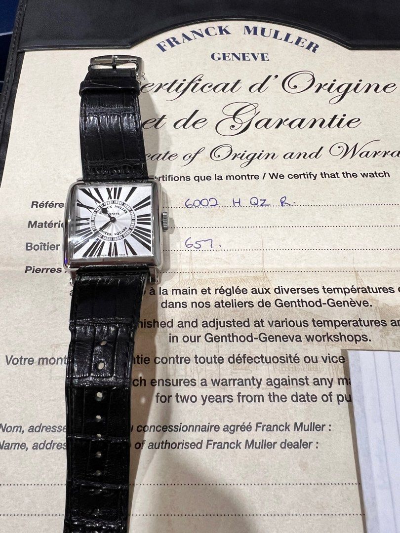 Franck Muller Master Square 6002 Luxury Watches on Carousell
