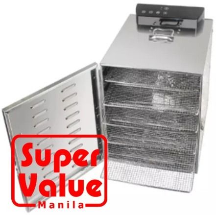 Fruit Vegetable Meat Dehydrator 8 Trays Stainless Steel (Category: Other Kitchenware & Tableware) located in Manila. Submitted by supervaluemanila (Listing ID 1267492001, Image 1). Description: Brand New Food Dehydrator for Fruits, Vegetables, Meat. Different models available. Prices starts at php 7800. Heavy Duty, Commercial Use. Please contact us at 8986-5998, 0915-475-1686 for more details. We also have Soft Ice Cream machines, juice dispenser