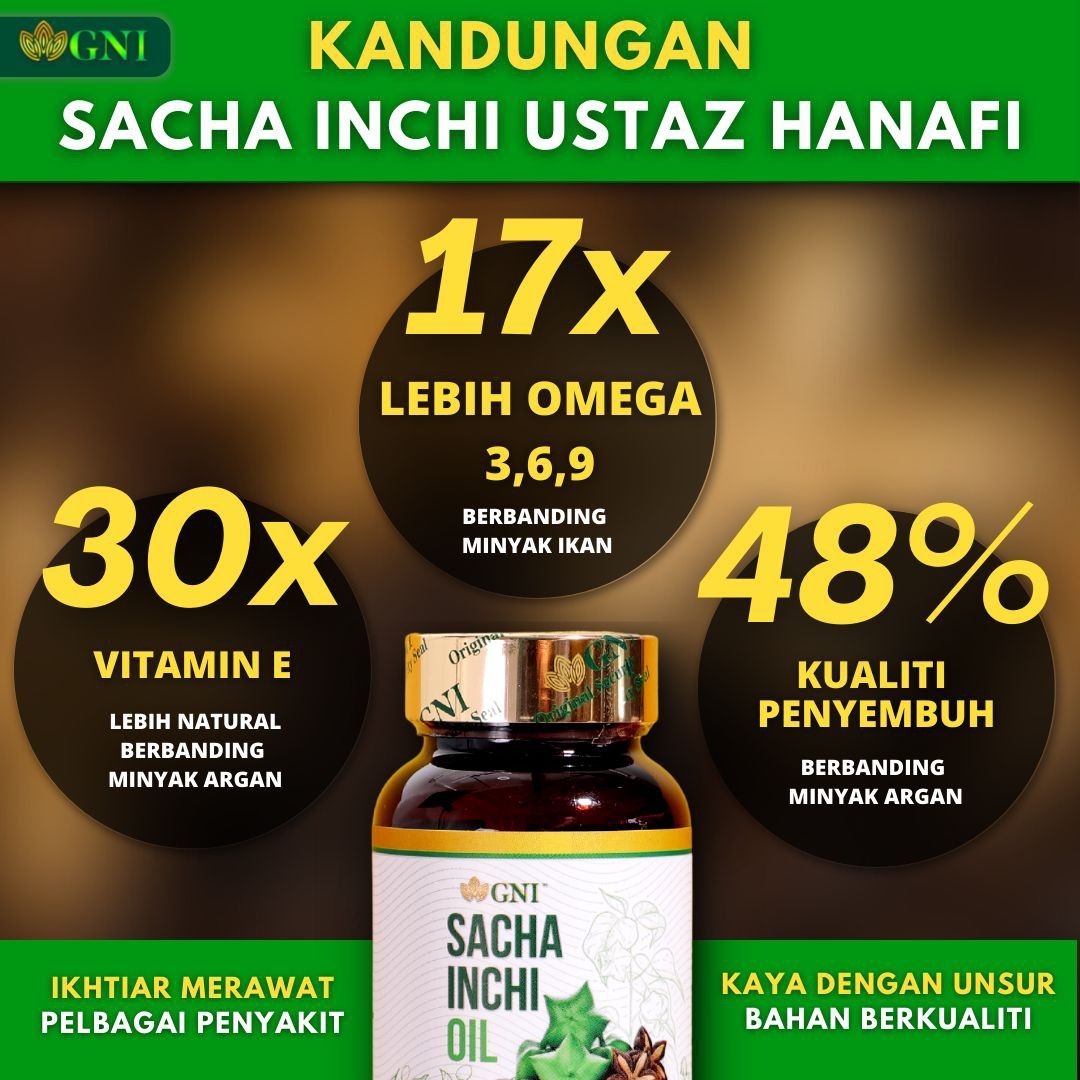 Sacha Incha GNI Sacha Inchi Ustaz Hanafi, Health & Nutrition, Health Supplements ...