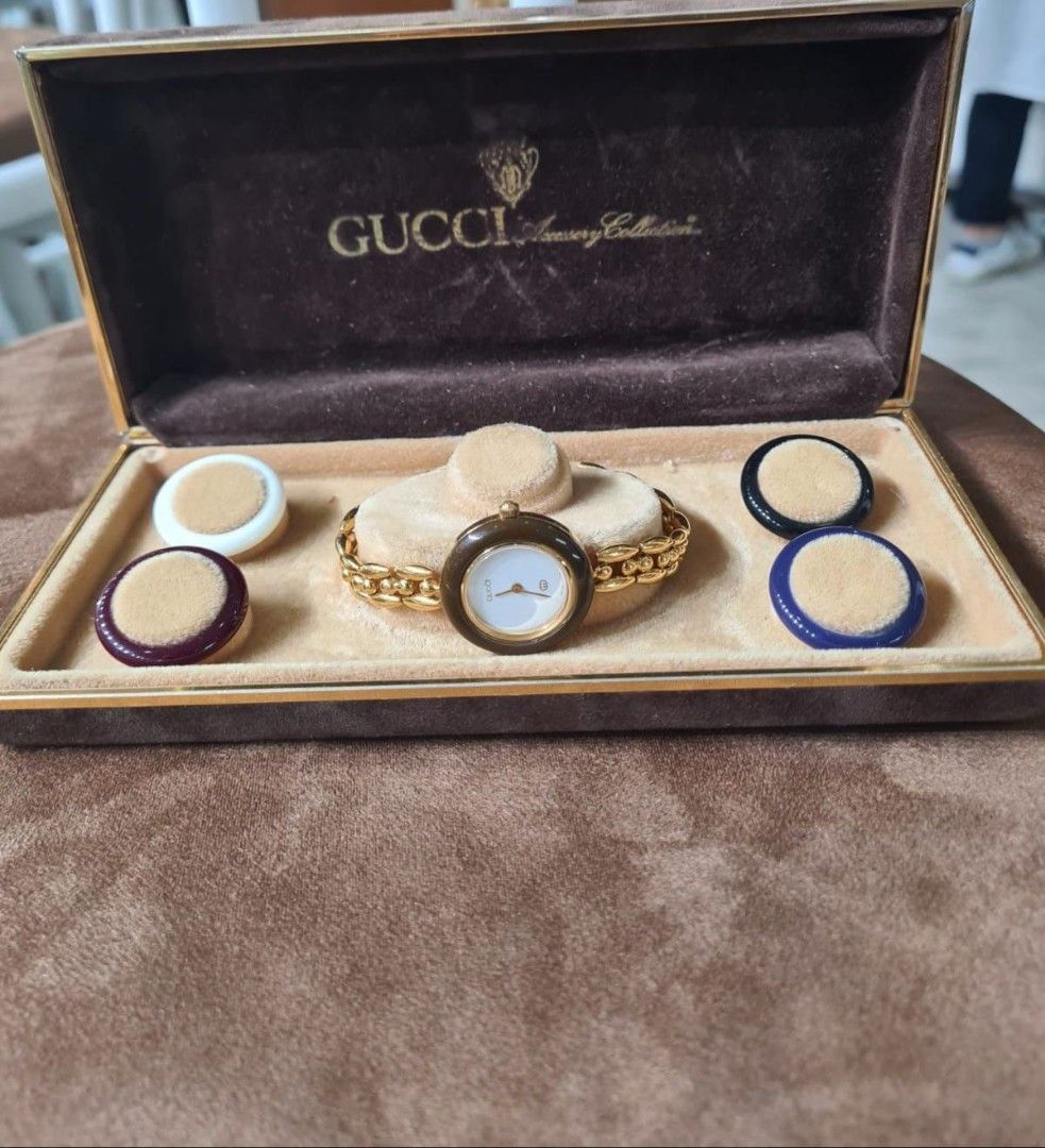 Gucci Watch Rings Gucci watch 5 warna ring with box, Barang Mewah, Jam Tangan di Carousell