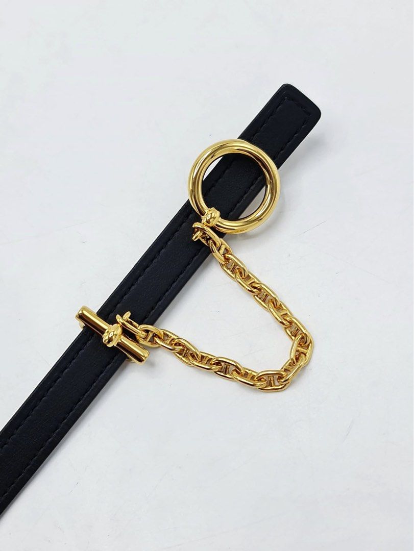 Carrousel belt buckle & Reversible leather strap 13 mm