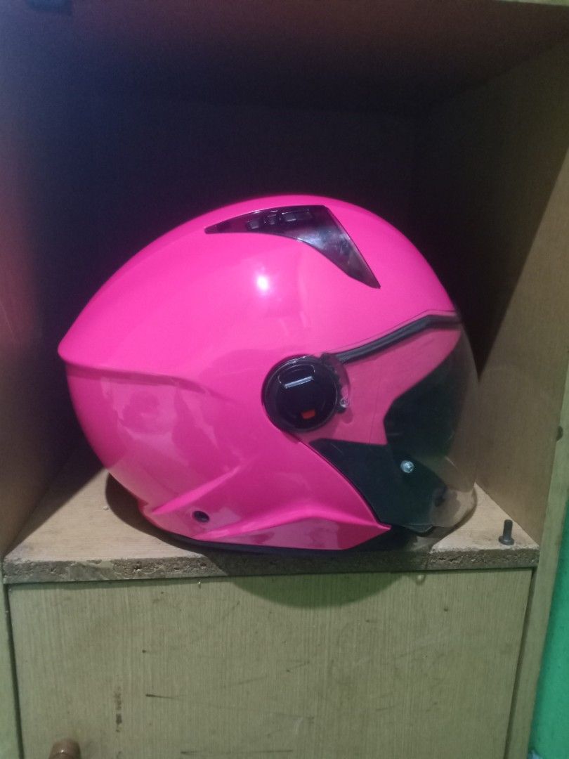 Helm kyt store pink full face