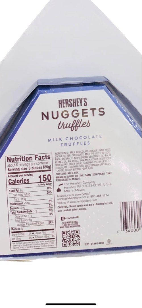 HERSHEY'S NUGGETS MILK TRUFFLE GIFTBOX 6.40Z, Food & Drinks, Other Food