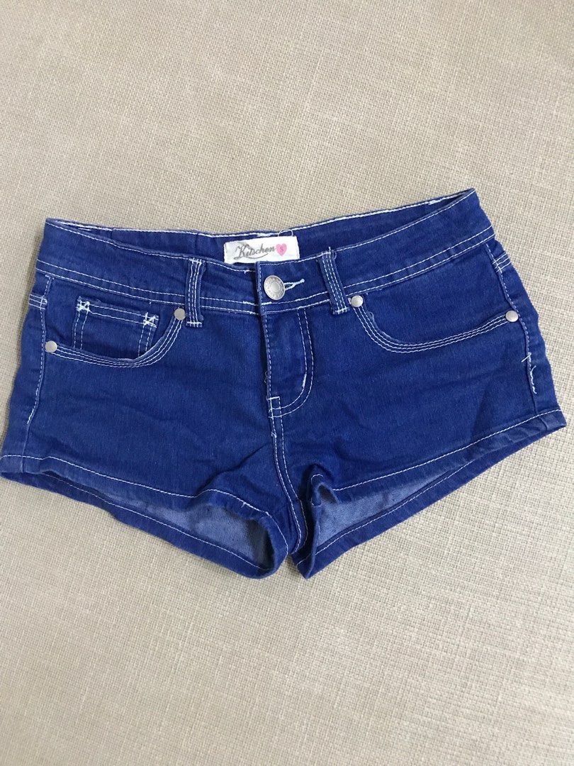 Red and blue hot pants sales