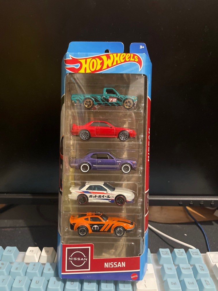 Hotwheels Nissan 5-Pack (Category: Vehicle & Diecast Models) located in Marikina City. Submitted by starlettonabudget (Listing ID 1267463402, Image 1). Description: Hotwheels Nissan 5 Car Pack Included in set - Datsun 620 - Nissan Fairlady Z - Nissan Silvia (S13) - Nissan Skyline GT-R (BNR32) - Nissan Skyline HT 2000GT-X Only 3 sets available Meet up or pick up at Overflow Cafe 67 Sandalwood SSS Village Marikina.