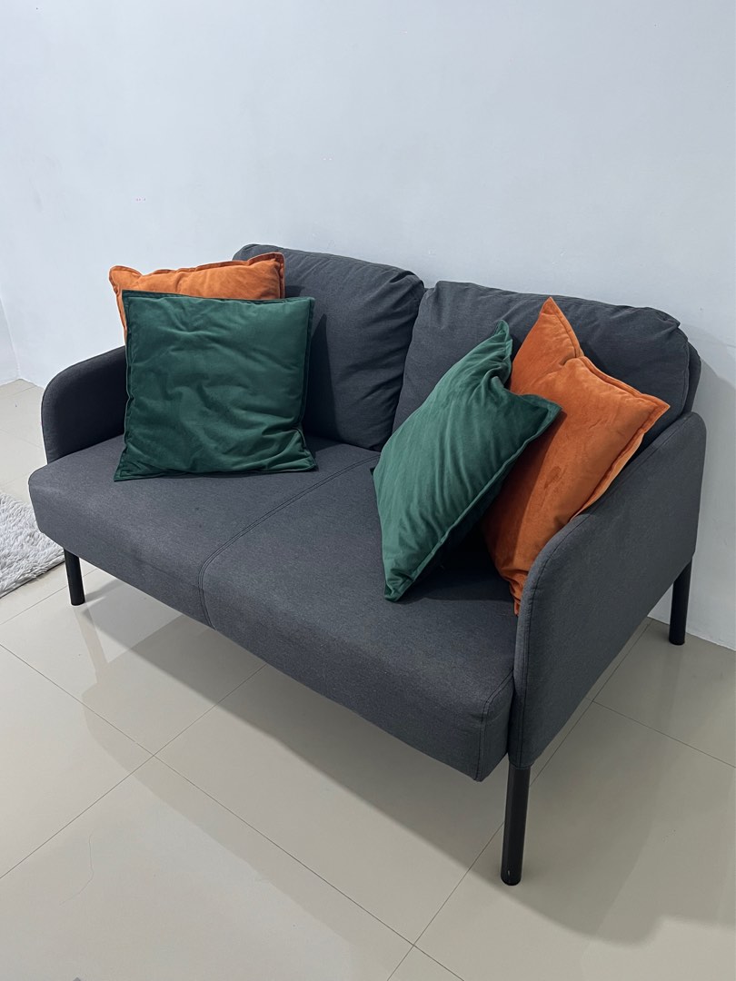 IKEA GLOSTAD GREY LOVESEAT, Furniture & Home Living, Furniture, Sofas