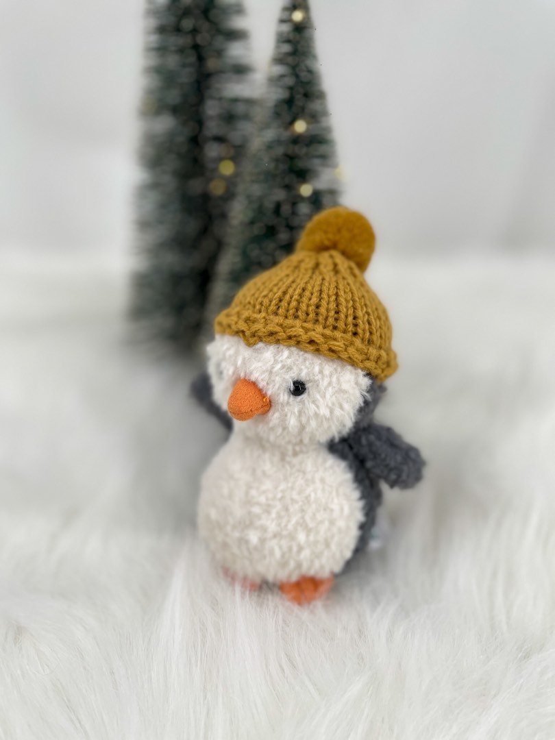 Jellycat Wee Winter Mustard Penguin, Hobbies & Toys, Toys & Games on