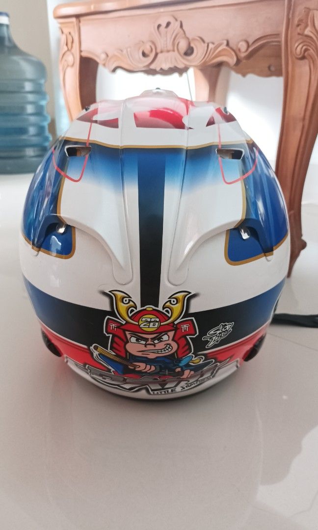 Jual Helm Copy Arai Motif Samurai Pedrosa Motor di Carousell