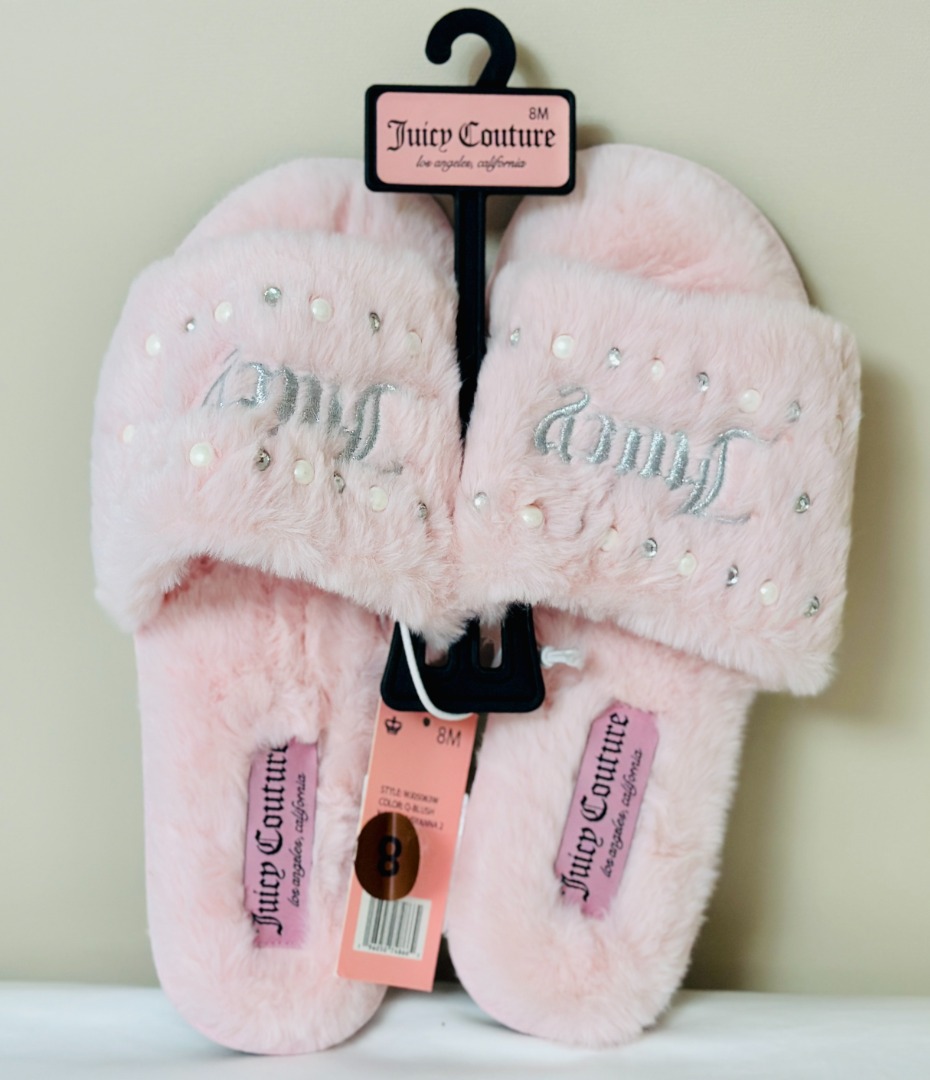 Juicy couture best sale pink slippers