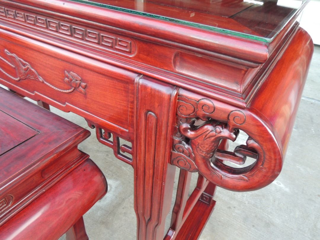 K28364 一步蓮華神明桌 贈 上桌鋼化玻璃 @ 神明桌 供桌 回收神桌 神桌 佛桌 祖先桌 二手神明桌 二手神桌 回收辦公椅 收購家具  中古家具收購 回收二手沙發