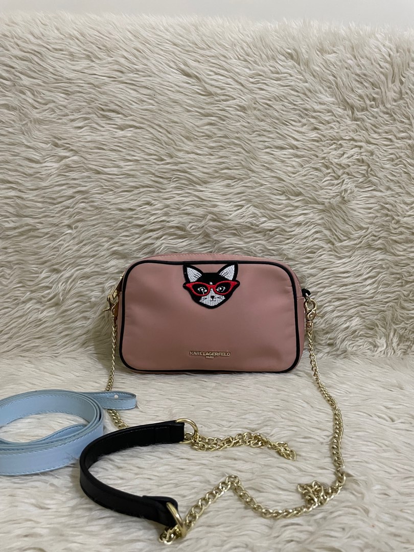 Karl lagerfeld crossbody camera bag nylon original, Luxury, Bags