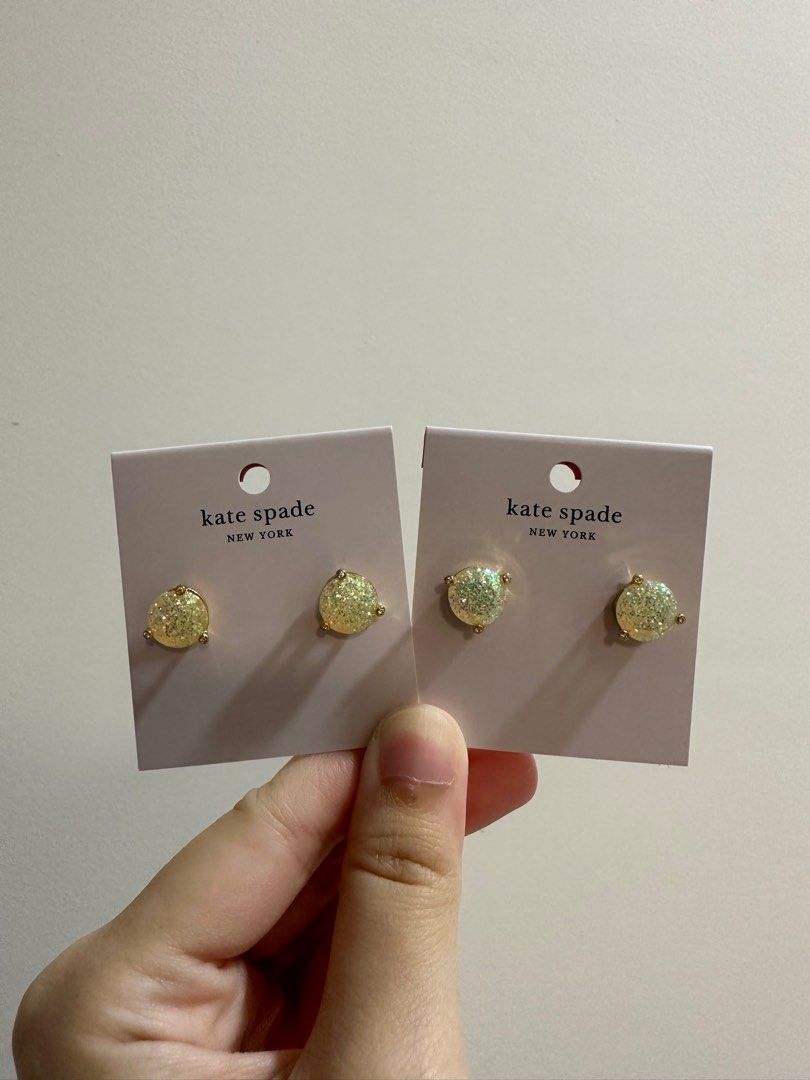Kate Spade Glitter Gumdrop Earrings Ear Studs Women s Fashion