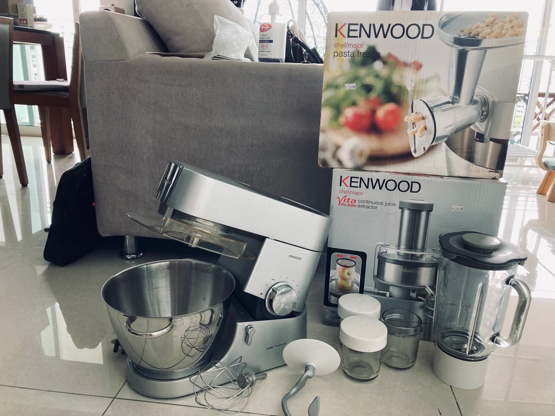 Kenwood Chef Standing Mixer with Accessories and Attachments TV