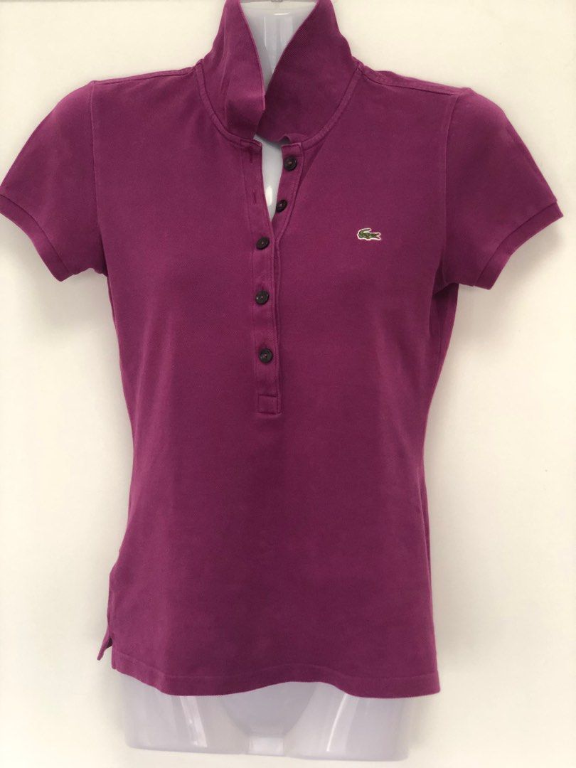 lacoste purple polo