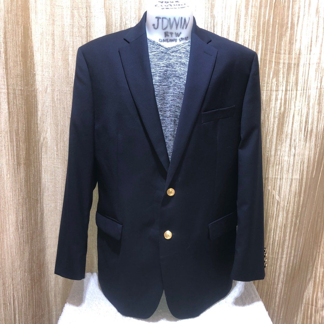 LAUREN RALPH LAUREN COAT MEN S BLAZER 100 WOOL GOLD BUTTONS COLOR